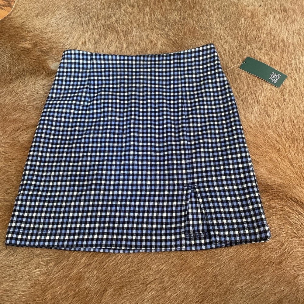 Gingham miniskirt